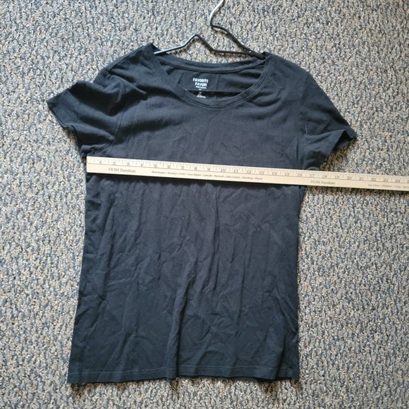 GAP Black Scoop Neck Favorite Tee Size Large - Picture 9 of 11